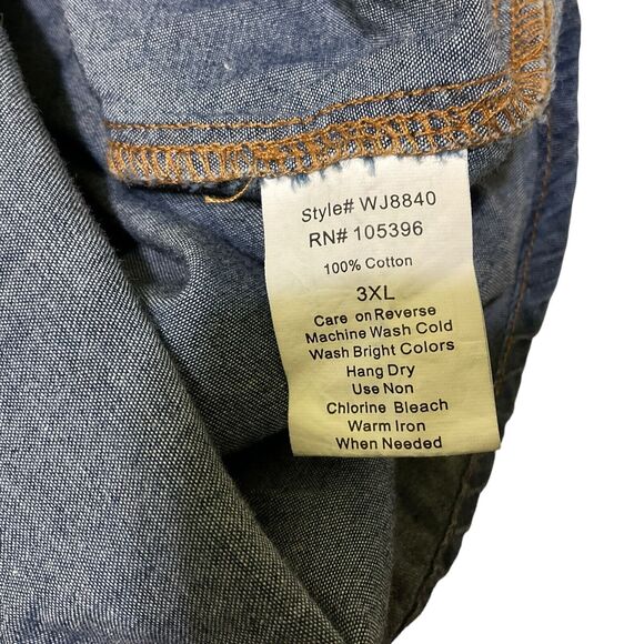 C'est Toi Juniors Blue Shirt Dress Roll Tab Sleeve Button Down Dress Size 3XL - Picture 8 of 8